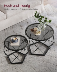 Masuta de cafea Vasagle Negru 48.2x48.2x39.2 cm - Img 4