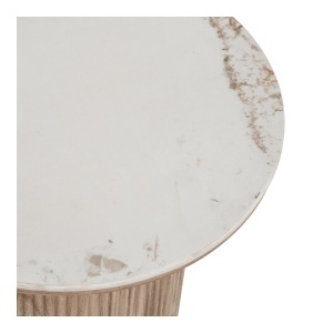 Masuta laterala Athens, Alb, 45x45x50 cm - Img 2