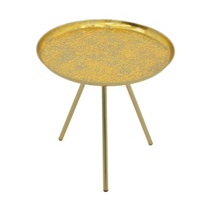 Masuta laterala Jacksie metal auriu 51x51x54 cm - Img 2