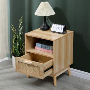 Noptiera cu raft, Scandy, Pako, Natural 40x39.5x55 cm - Img 2