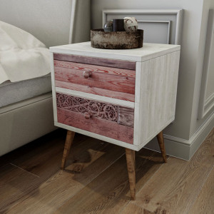 Noptiera PWF-0320 Gri-Walnut 40x35x55 cm - Img 2