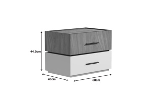 Noptiera Sonlen MDF nuanta nuc-bej 60x40x44.5 cm - Img 4