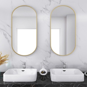 Oglinda de perete Ellipse 20769 Auriu 50x2x80cm - Img 3