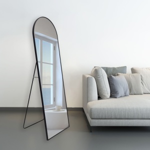 Oglinda Lorens I, Pako World, Aluminiu, Negru, 60x40x160 cm - Img 2