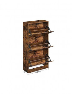 Pantofar, Vasagle, Maro Rustic, 60 x 24 x 120 cm, 3 usi - Img 5