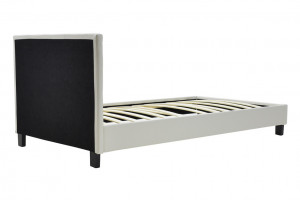 Pat 1 persoana 100x200 cm Nevil 141 Alb mat - Img 4
