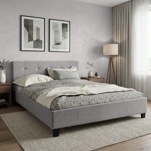 Pat dublu 150x200 cm Mago 20749 Gri Mat