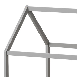 Pat pentru copii Nino Montessori, Pako World, Gri, 90x190 cm - Img 6