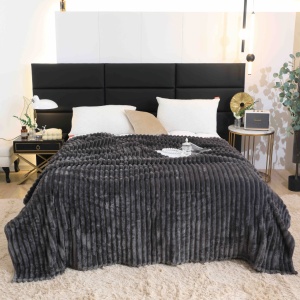 Patura Cocolino Groasa Stripe V2 Antracit 200x230 cm - Img 2