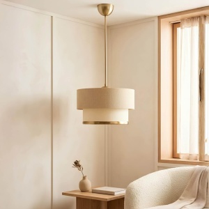 Pendul de plafon Lembar, Bej, 30x30x20 cm