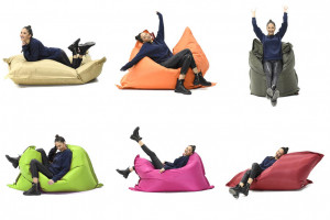 Puf Bean Bag Impermeabil Pigro Gri - Img 2