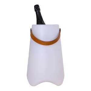Racitor vin cu LED Bristol, Alb, 25x25x37.5 cm