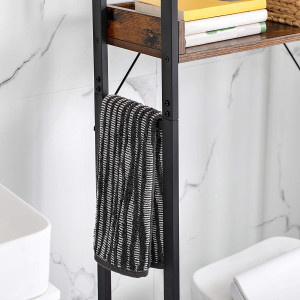 Raft baie wc, Vasagle, Maro-Negru, 63x25x165 cm - Img 7