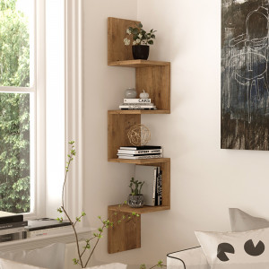Raft de colt Belinda culoarea sonoma 22x22x117.2cm - Img 2
