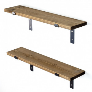 Raft de Perete LAM004 Negru-Walnut - Img 6