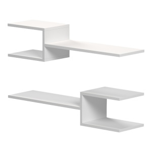 Raft perete, Galler, Alb, 79x19.5x18 cm - Img 3