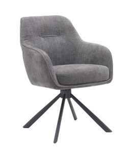 Scaun AVOLA, Gri deschis, 65x89x59 cm - Img 4