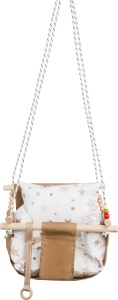 Scaun balansoar pentru copii Selale Auriu 40x32 cm - Img 2