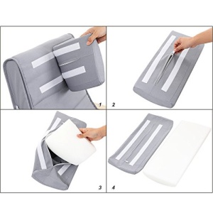 Scaun balansoar, Songmics, Gri, 116x67x88 cm - Img 5