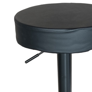 Scaun bar Dianors reglabil inaltime piele ecologica PU negru cu baza neagra 38x38x75 cm - Img 2