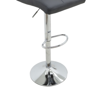 Scaun bar Remina inaltime ajustabila negru piele ecologica PU picior metalic cromat 44x44x112 cm - Img 8
