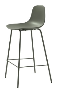 Scaun bar WHITBY, Verde masliniu, 45x93x47 cm