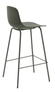 Scaun bar WHITBY, Verde masliniu, 45x93x47 cm - Img 4