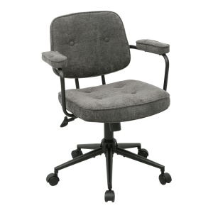 Scaun birou, Leberta, Antracit, 64x63.5x86 cm