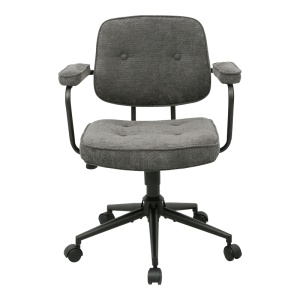 Scaun birou, Leberta, Antracit, 64x63.5x86 cm - Img 5