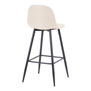 Scaun de bar Bella, Ecru, 41.5x49x108 cm - Img 2