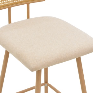 Scaun de bar Camilla I Bej 47.5x58x117 cm - Img 7