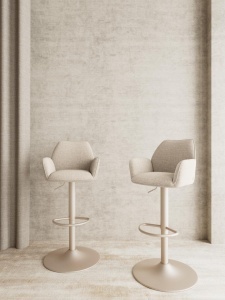 Scaun de bar Glenda, Gri, 114x52.5x52 cm
