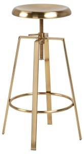 Scaun de bar Goose, Auriu, 87x41x41 cm - Img 3