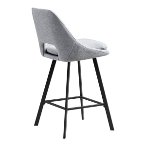 Scaun de bar Initiate, Gri, 48x56x98 cm - Img 2
