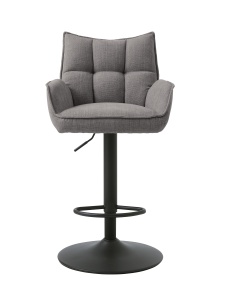 Scaun de bar MARILLA SELECT, Gri inchis, 53x99-114x52 cm - Img 3