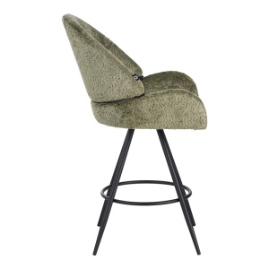 Scaun de bar Morea, Pako World, Verde, 55x66x107 cm - Img 3