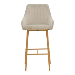 Scaun de bar Patrin, Bej, 49x48x98 cm - Img 4