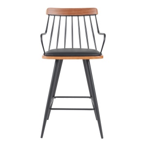 Scaun de bar Posse Negru 48x54x92.5 cm - Img 4