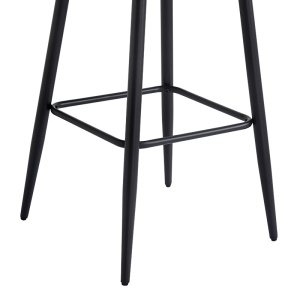 Scaun de bar Velvi, Pako World, Catifea Mar putred, 46x45x113 cm - Img 7