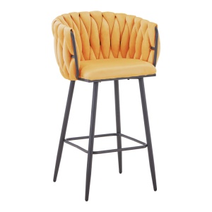 Scaun de bar Vivian Galben 57x50x100 cm