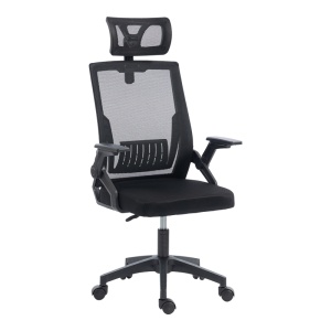 Scaun de birou, Plymot, Negru, 58x48x122 cm