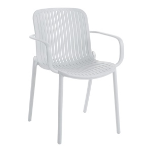Scaun de gradina Stivuibil, Teragi, Alb, 57x59x82 cm - Img 2