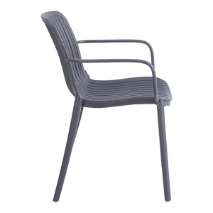 Scaun de gradina Stivuibil, Teragi, Antracit, 57x59x82 cm - Img 4