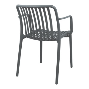 Scaun de gradina, Zoi, Antracit, 57.5x54x79 cm - Img 3
