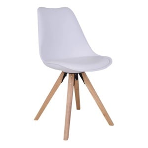 Scaun dining Bergen, Alb, 55x48x86 cm - Img 5