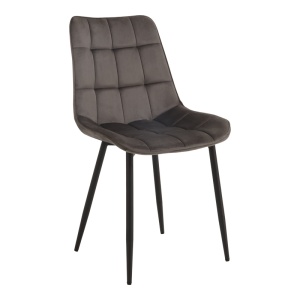 Scaun dining Berne, Gri inchis, 57x53x87 cm