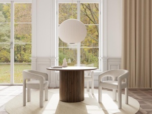 Scaun dining Cole, Bej, 76x58x55 cm - Img 2