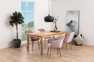 Scaun dining Emilia, Roz prafuit, 83x57x61 cm - Img 2