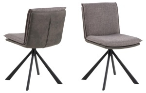 Scaun dining Flynn V1, Gri, 85x47x59 cm - Img 3