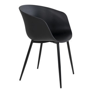 Scaun dining Roda, Negru, 56x55x78 cm